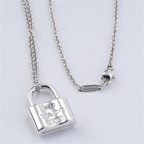 Sterling Silver Lock Pendant Necklace 